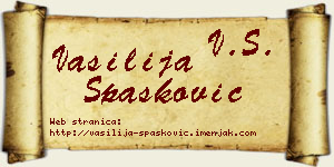 Vasilija Spasković vizit kartica